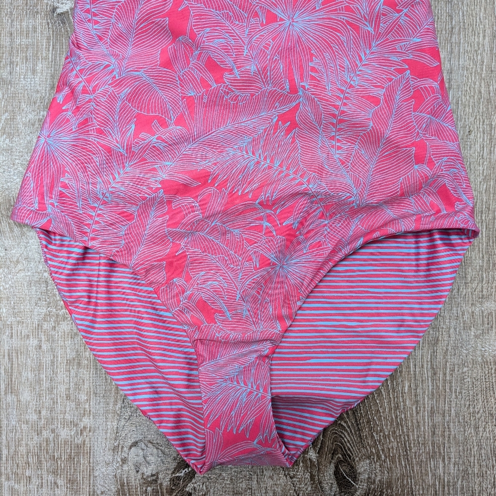 Prana Pink and Blue One Piece Swimsuit - Picture 6 of 15